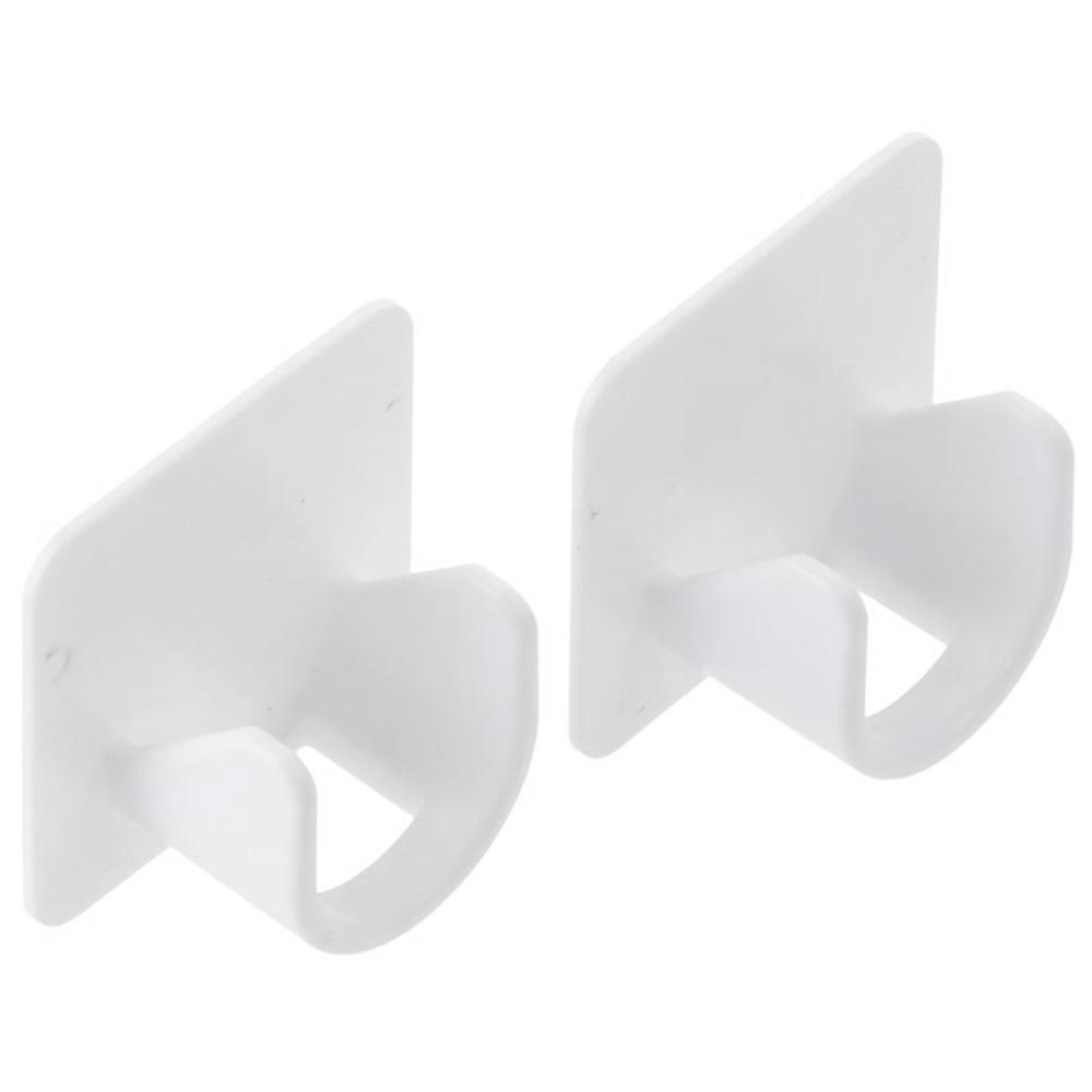 4 Pcs ABS Self Adhesive Curtain Rod Holders No Drilling Curtain Rod Holder  Kitchen