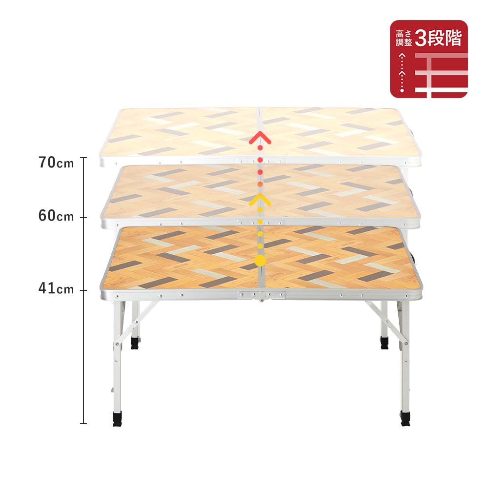 COLEMAN Natural Puzzle Outdoor Picnic 30kg Load Table/90 - Camping, BBQ, - Foldable, Capacity, Antibacterial, Stable, Family/Duo