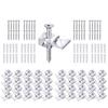 20/40 Pezzi Clip di Montaggio Specchio in Plastica Ganci Trasparenti Porta Specchio per Parete