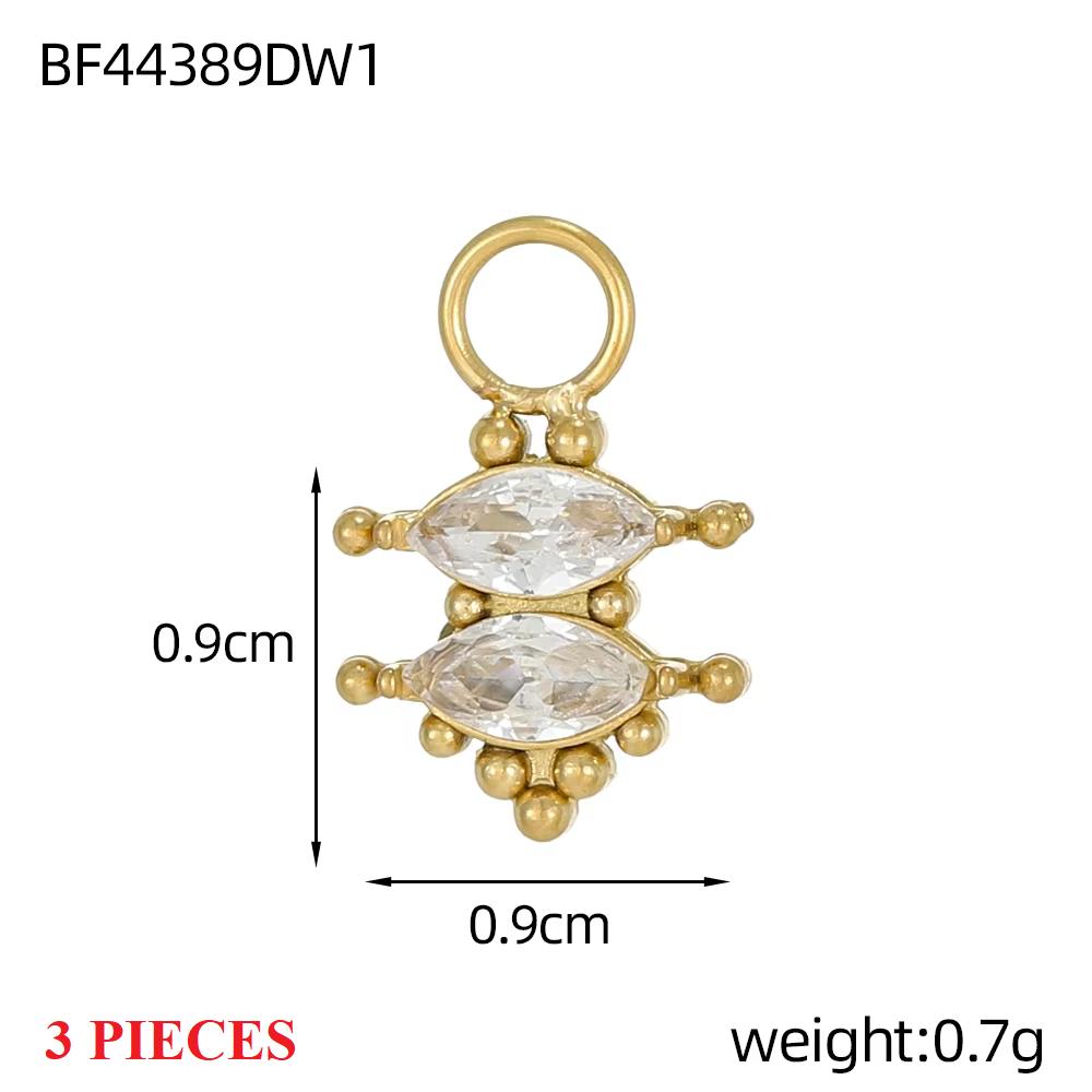 

3PCS/LOT CARLIDANA Waterproof Non Tarnish Charms, Heart Round Colorful Zircon Pendants High Quality for Necklace Jewelry Making