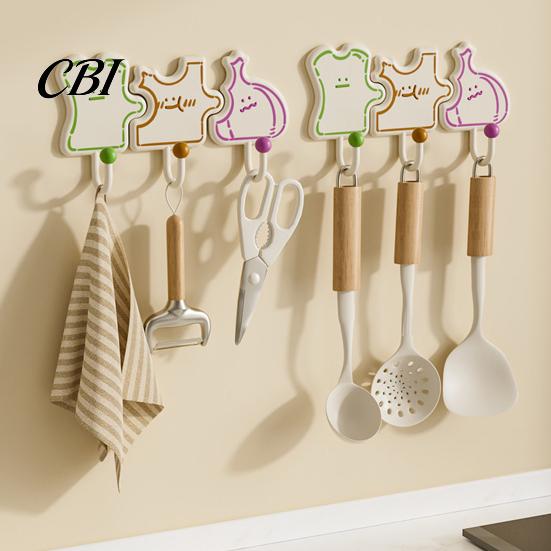 Decorative Wall Hangers for Home Cartoon Puzzle Key Hook, Heavy Duty Traceless Plastic Hanger, Self Adhesive Hooks Kitchen Utensils Space Saving Hook