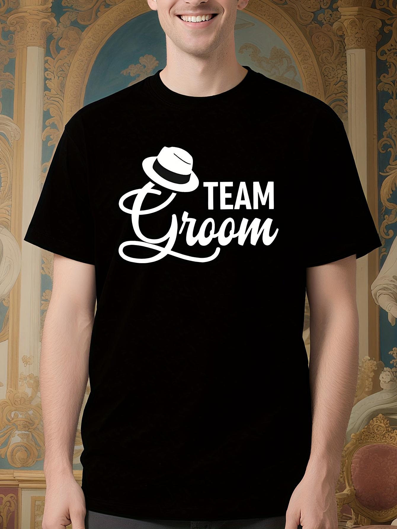 Team Groom Tshirt - Wedding Party Crew Graphic Tee with T... M