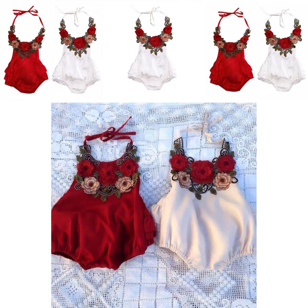 Adorable Toddler Baby Girl Flower Backless Romper Jumpsuit With Timeless Design