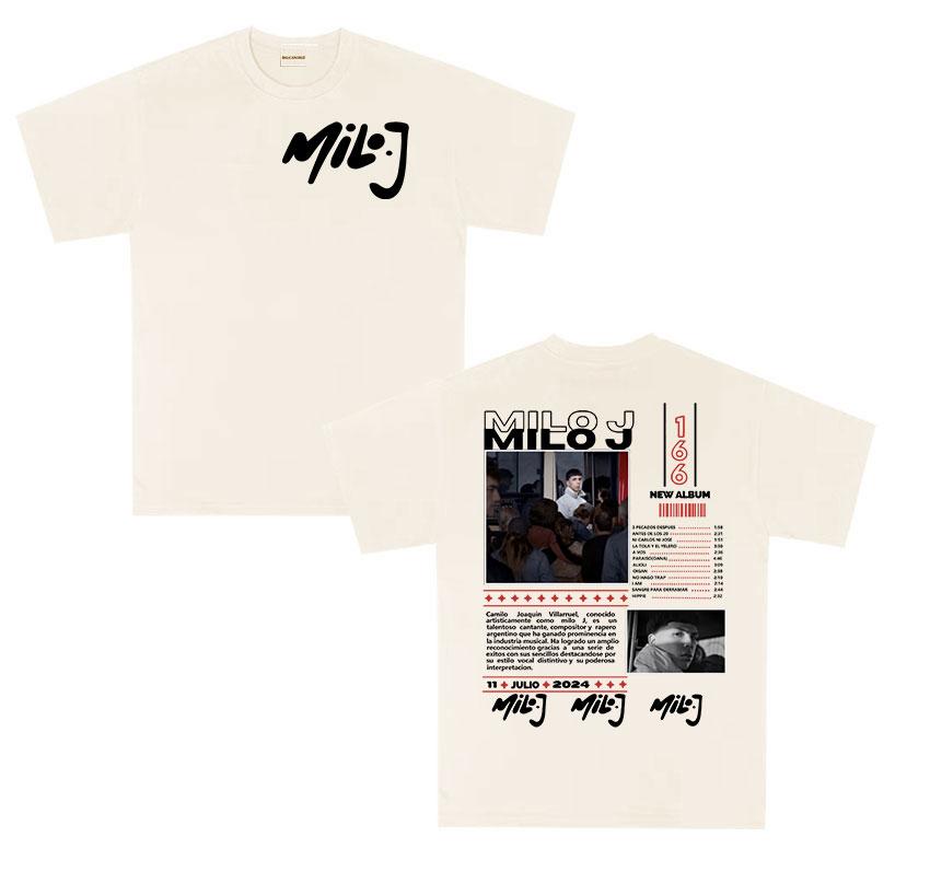 

Rapper Milo J Tour Album T Shirts Unisex Retro High Quality Short Sleeve Tshirts Oversized Cotton TShirt Streetwear S