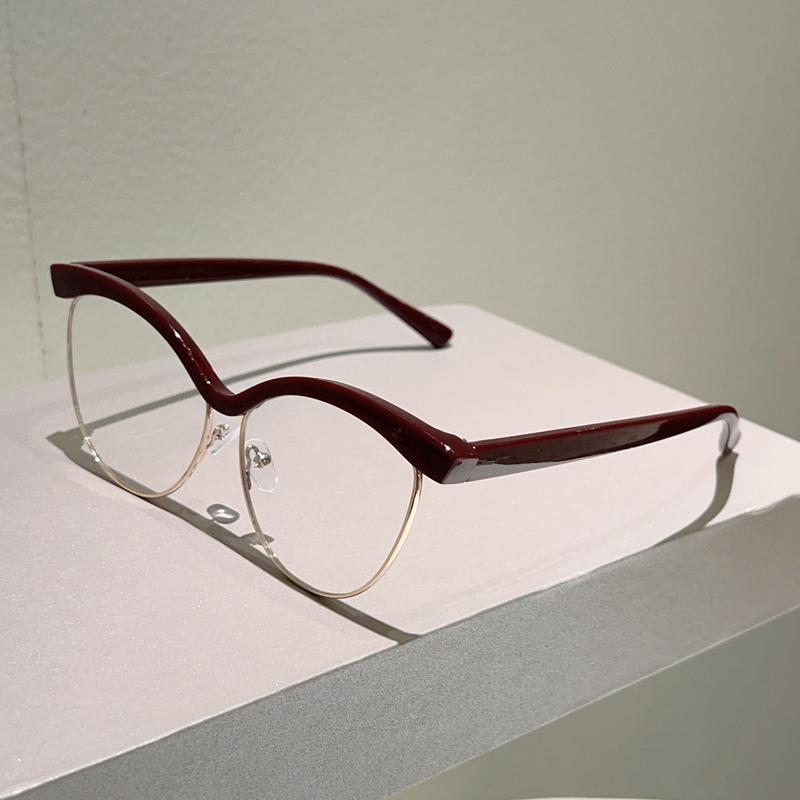 Vintage Cat Eye Glasses Women Stylish Brand Design Decor Eyewear New Trendy Fashion Blue Light Bloxking Optical Frames