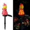 YZYOE Solar Red Bonfire Light, Garden Decorative Resin Cute Red