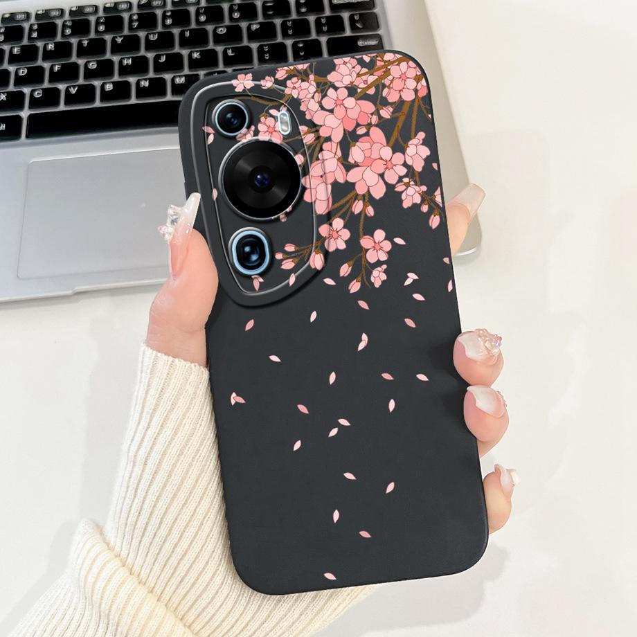 For Huawei P60 Art P60 Pro HuaweiP60 Case Cover Soft Silicone TPU Flower Butterfly Girly Fashion Painting Bumper Fundas