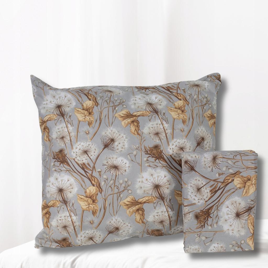 Bedding Set 160x200 Cotton 100% COTTON SATIN Dandelions Leaves