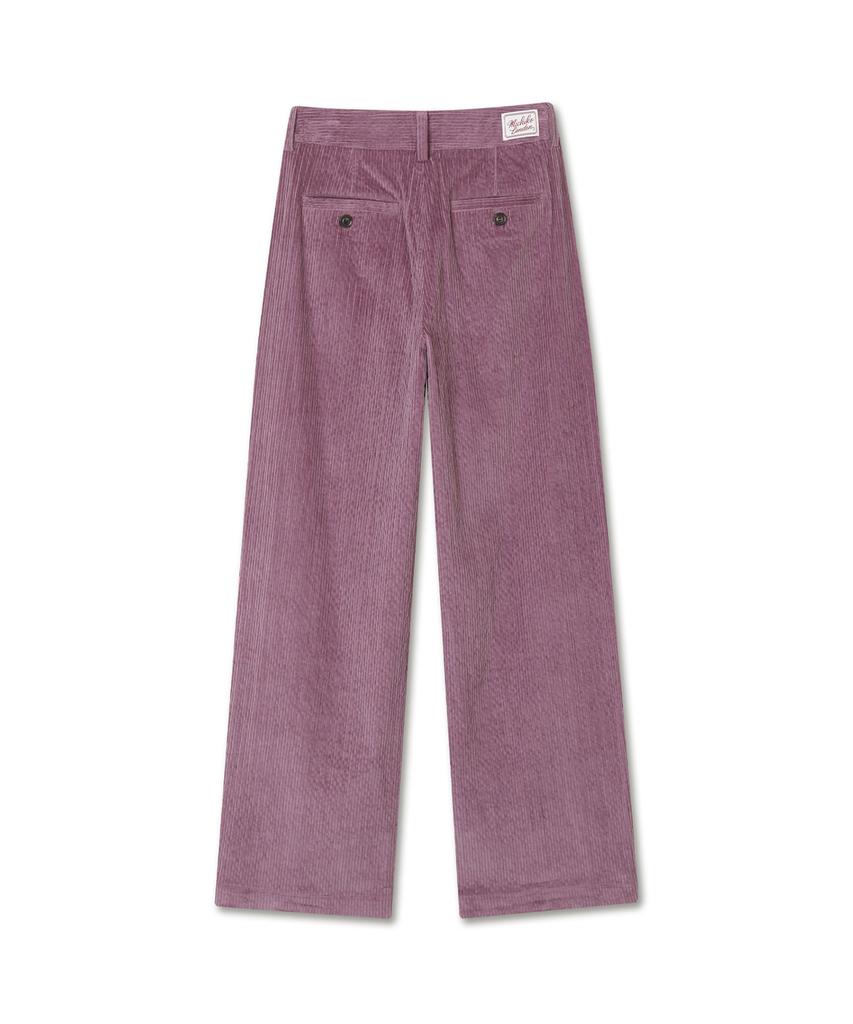 Michikoleondeonkosino Curved Corduroy Pants Mauve Purple