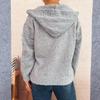 Women's Fashion Casual Thickened Hooded Single-Breasted Long-Sleeved Cardigan Button Knitted Sweater Jacket