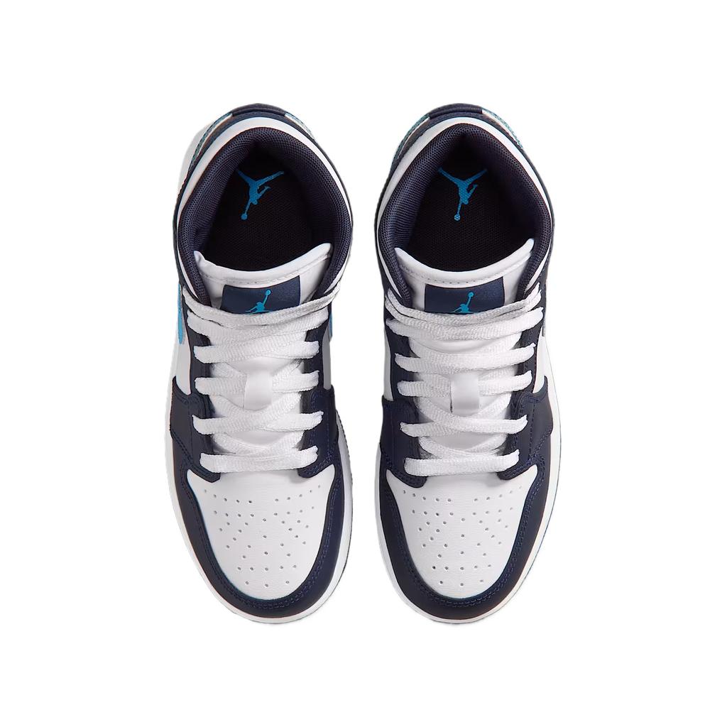 (GS) Air Jordan 1 Mid 'Obsidian White' Kids' DQ8423-404