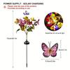 Solar Powered Butterfly Lights Lifelike Butterflies Outdoor Lawn Light for Garden