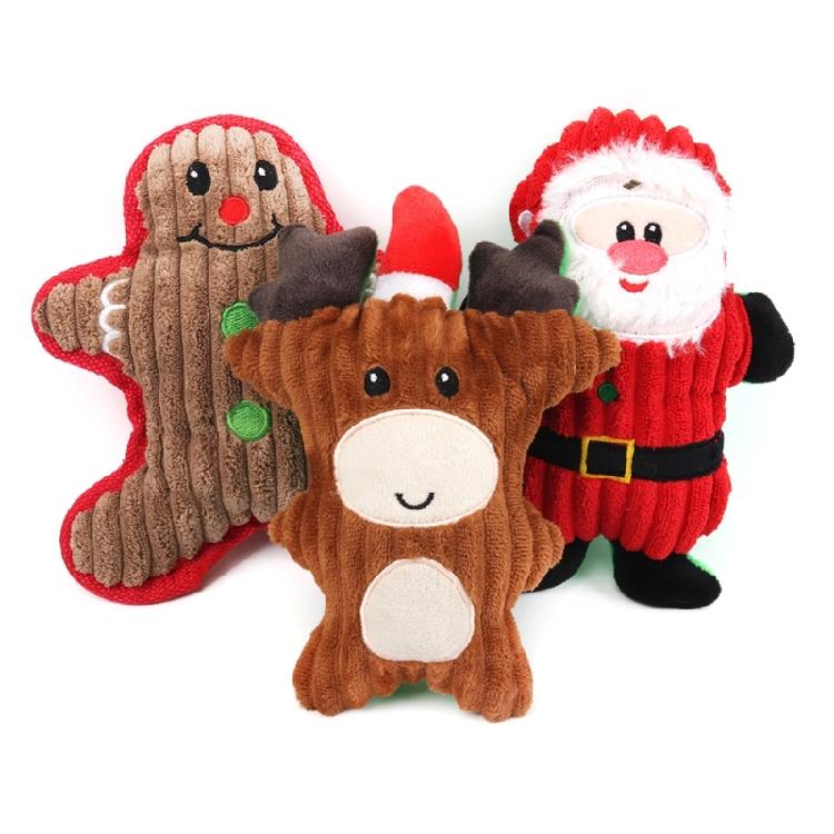 Dog Training Toy Squeak Christmas Gift for Medium Dogs Soft Plush Chew Toys