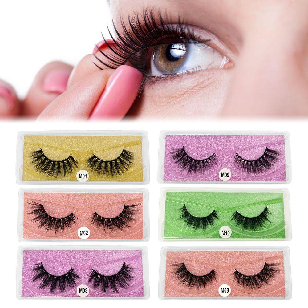

Fashion Handmade Fluffy Eye Makeup Tools 6D Mink Lashes Lash Extension Natural Long False Eyelashes