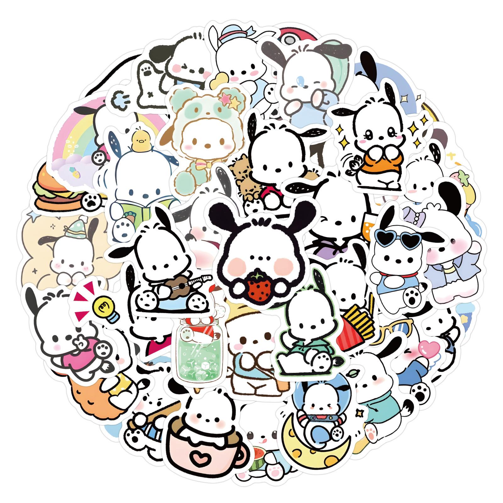 60 Мультяшных Пача Собака Sanrio Дудл Наклеек Декоративные Наклейки для Блокнота Гитары Водонепроницаемые