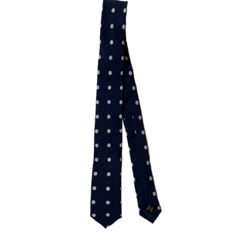 KOOKEESEE DOT Pattern Slim Tie (Navy)