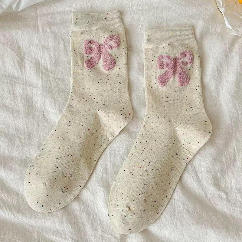 Socks Sweet Socks Dopamine Socks Girl Style School Style Colorful Cartoon Cute and Versatile Polka Dot Yarn Mid-calf Socks for Girls