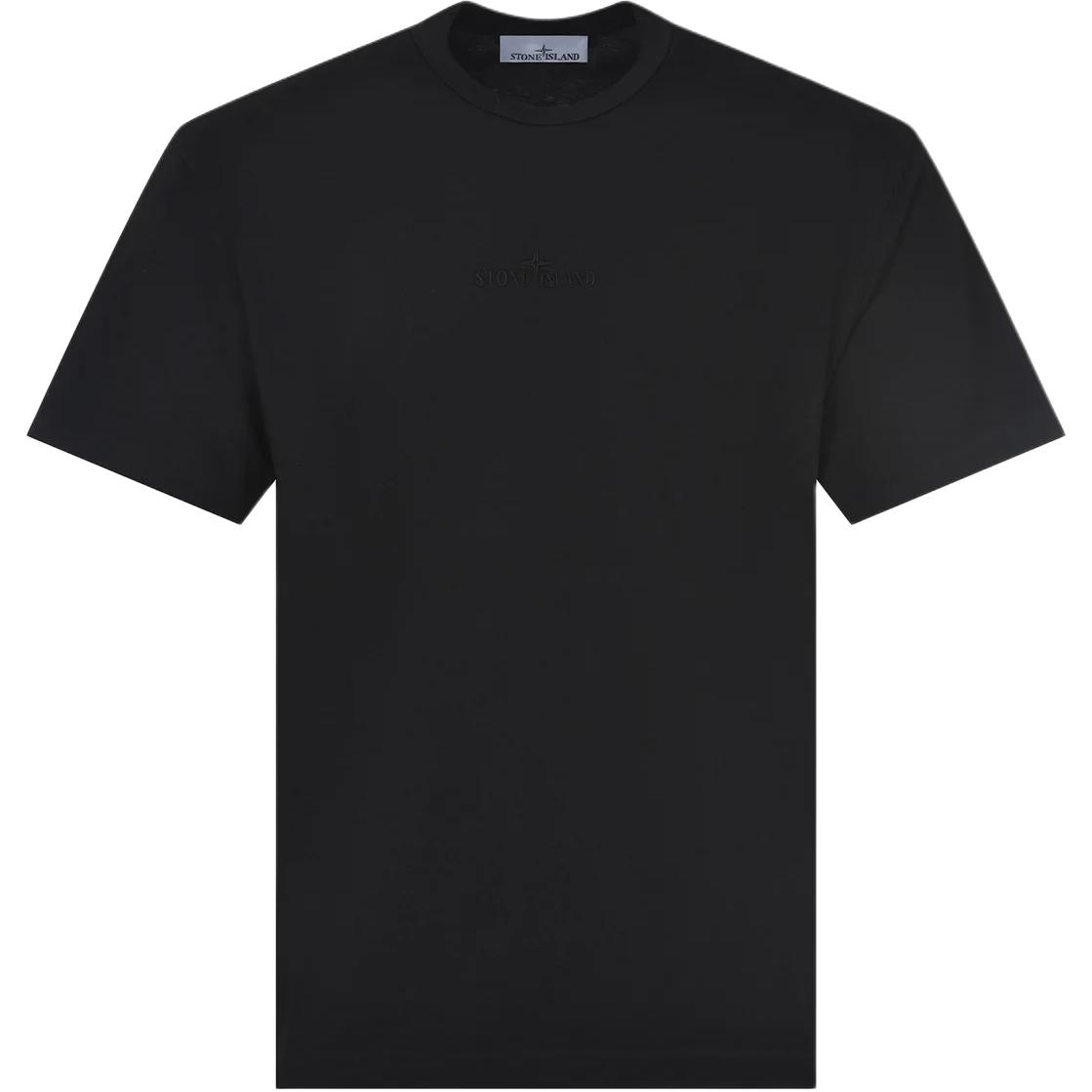 

Stone Island Весна/Лето 25 Однотонная футболка с круглым вырезом и коротким рукавом Мужские Топы Черный K1S152100025S0050V0029 S