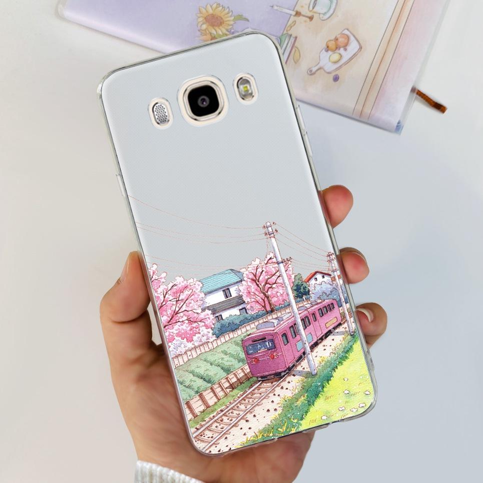 For Samsung Galaxy J5 2016 J7 2016 Phone Case Smiling Astronaut Painting Clear Housing On Samsung J7 2016 J 5 7 Galaxy Bumper