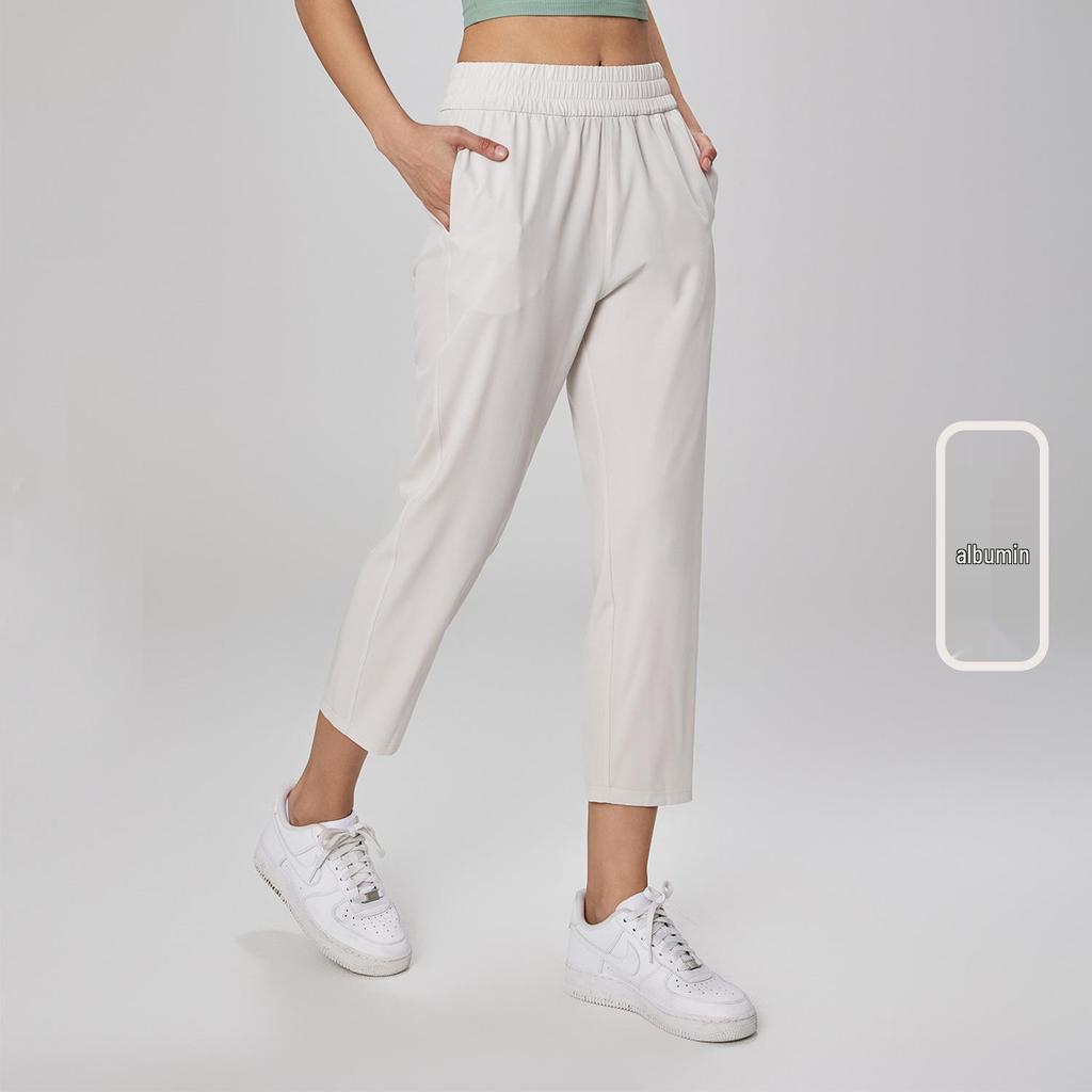 Aidu Women's Quick-Dry Casual Cycling Pants: Loose, Sun-Protective, Light, and Ideal for Outdoor Training and Fitness.