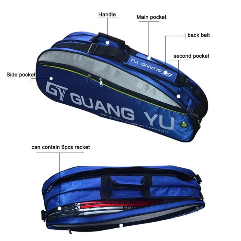 Buy Large Capacity Tennis Squash Badminton Racket Shoulder Bag Multi ...