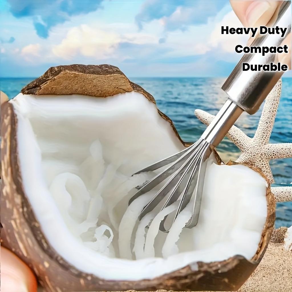 Manual Stainless Steel Shredded Coconut Scraper Knife Home Coconut Grater Scraping Coconut Meat Scraper Fish Fruit Planing