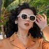Women Sunglasses  Trendy Vintage Round Female Shades Eyewear Fashion Popular Ins Simple Retro Sun Glasses for Lady