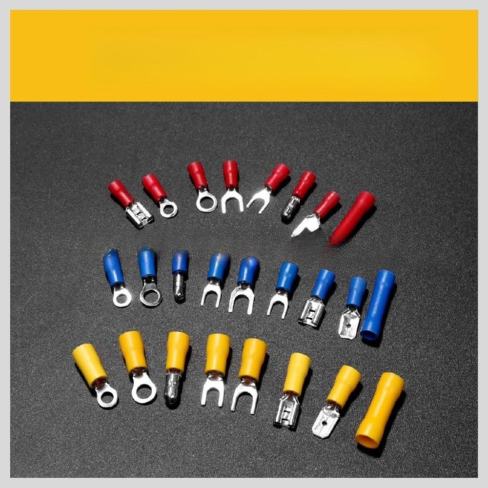 Electrician Crimping Tool Combo 400Pcs Assorted Cold Press Wire Terminals Storage Box + Wire Stripping Tool