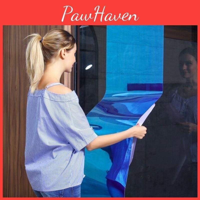 Self Mirror Adhesive Sticker Wall Attached Length Floor Trim Film Reflective