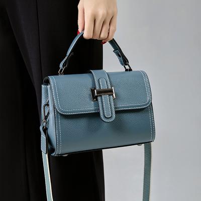 Small Bag for Women's Top Layer Cowhide Leather High-end Crossbody Bag for Women's Versatile Shoulder Bag Small Square Bag