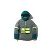 Li Ning Short Hooded Loose Color Block Casual Cotton Jacket Men Jacket Gray-Green AJMP037-1