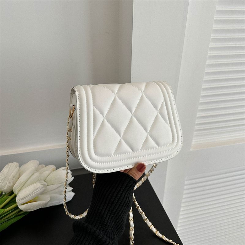 Small bag women's spring 2025 new trendy fashion rhombus texture niche small square bag versatile messenger bag shoulder bag