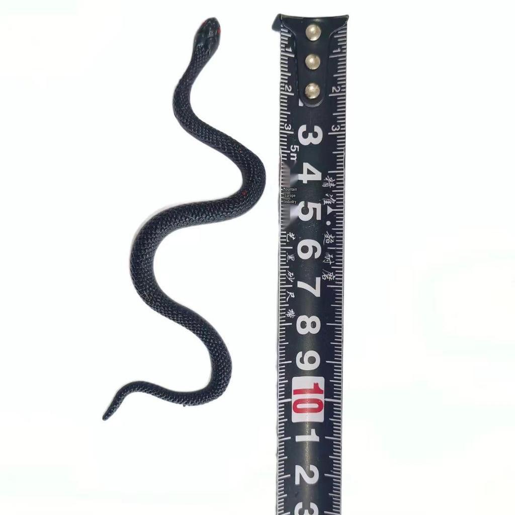 Halloween Scary Soft Rubber Black Snake Toy Model