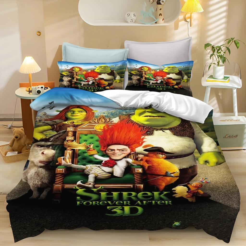 3D Printed Monster Shreks Bedding Set Monster Shreks Duvet Cover Double Twin Full Queen King Adult Kids Bedclothes Quilt Cover