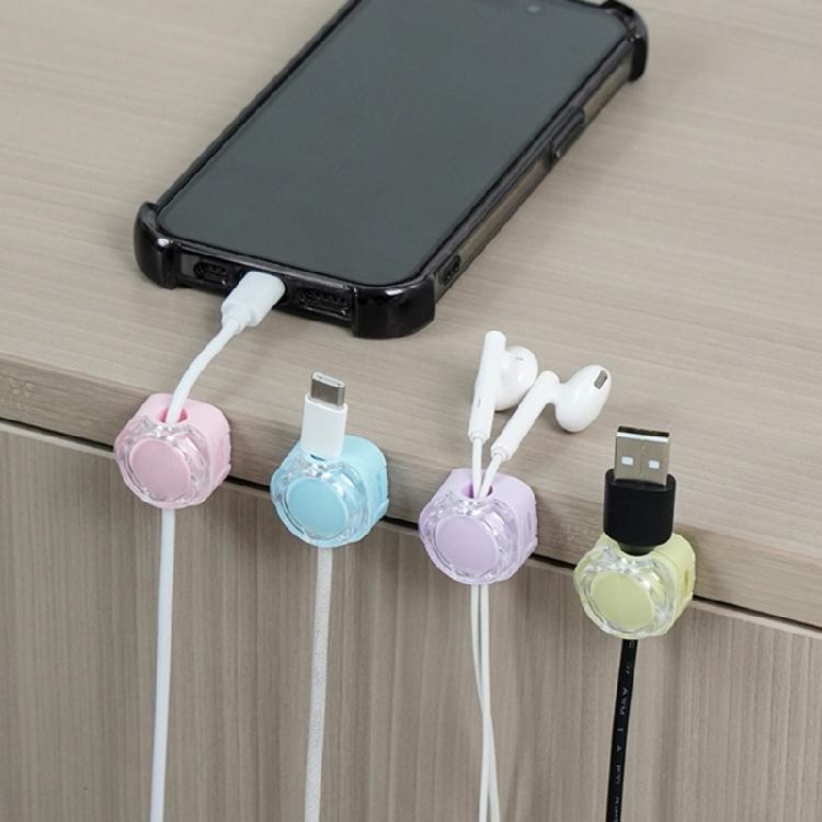 6PCS Magnetic Cable Winder Self-Adhesive Fixed Power Cord Organiser Intelligent Devices Charging Wire Holder Clamp