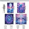 Charming Dolphin Pattern Polyester Shower Curtain - Lovely Bathroom Decor, Decorative Bathtub Partition For Home & Hotel