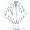 Stainless Steel Wire Whip Kitchen Electric Mixer Accessory Replacement For Stand Mixer With Whisk Attachment Suitable for 4.5L