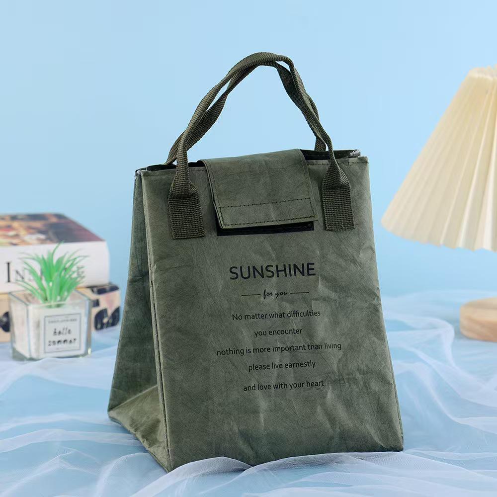 Isolierte Tyvek-Lunchtasche - Individuelle Kraftpapier-Bento-Tasche für Büroangestellte