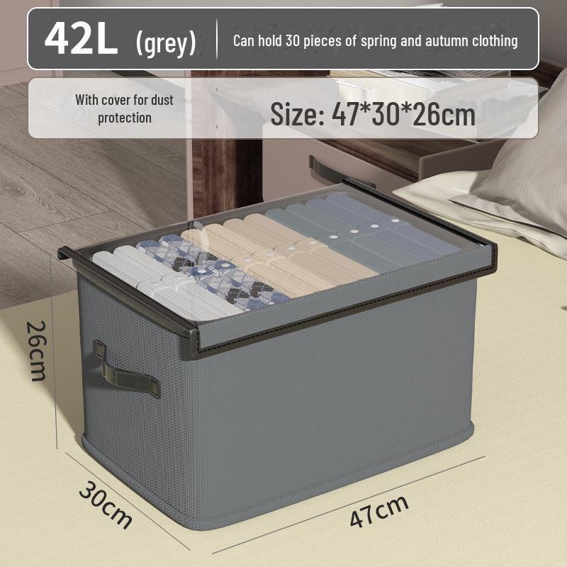 

Большой складной ящик для хранения одежды с крышкой и ящиками
