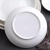 Pure White Ceramic Round Dinner Plate