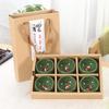Ice Crack Glazed Fish Cup Ceramic Tea Cup Gift Box, Creative Guochao Kung Fu Tea Set with Hand Gift Small Teacup Set