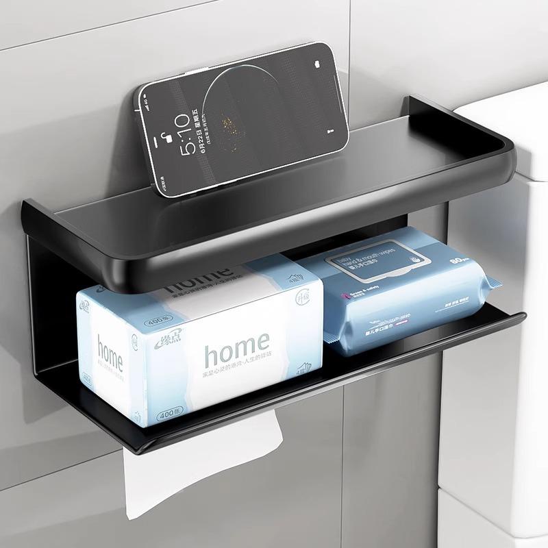 Non-perforated Wall-mounted Shelf In Toilet