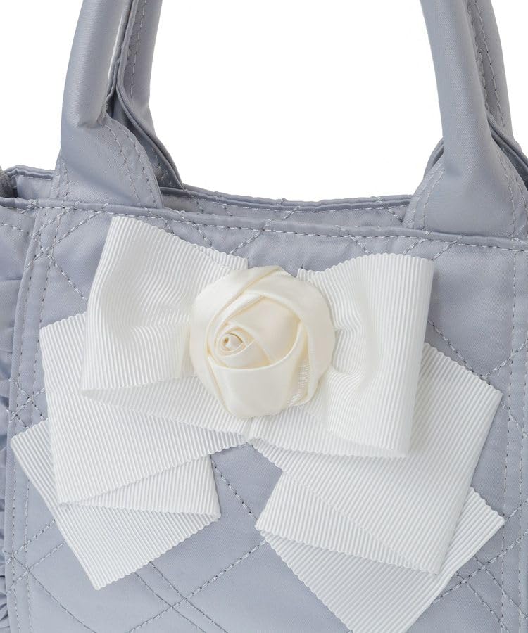 Maison de Fleur Rose 2-Wege gesteppte Mini-Tragetasche, Damen, Graublau, 08000528000