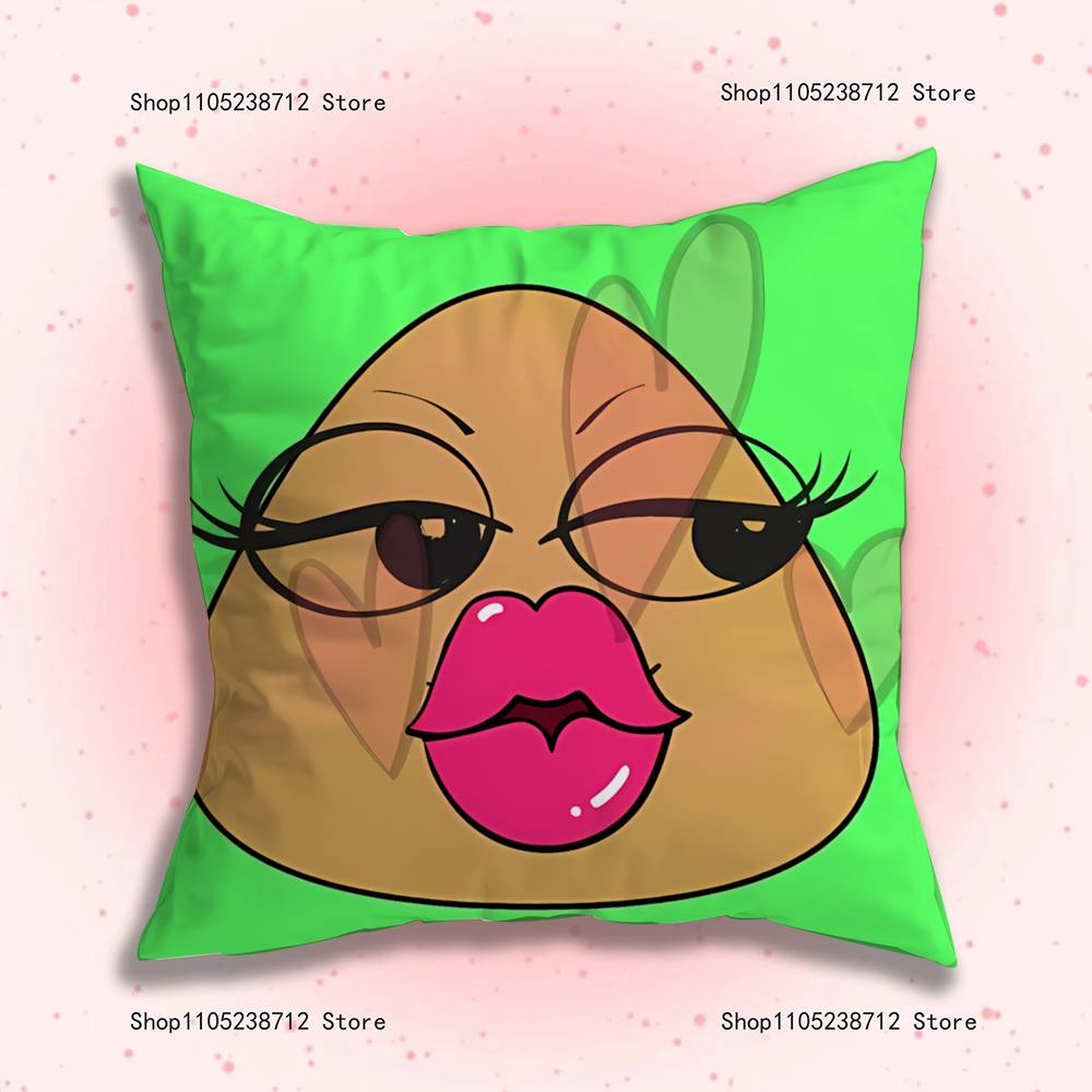 My Pet Alien Emo Noteit Pou Pillowcase Pillowslip Cushion Plush Boys Girls Cartoon Anime Kawaii Decoration Birthday Cute Gifts