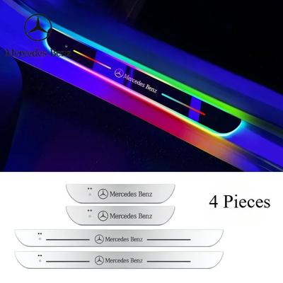 C200 E300 2026 Heiß für Mercedes Benz W203 W204 W212 W213 W209 W214 W222 W218 W176 Auto Einstiegsbeleuchtung LED Willkommenspedal Projektor