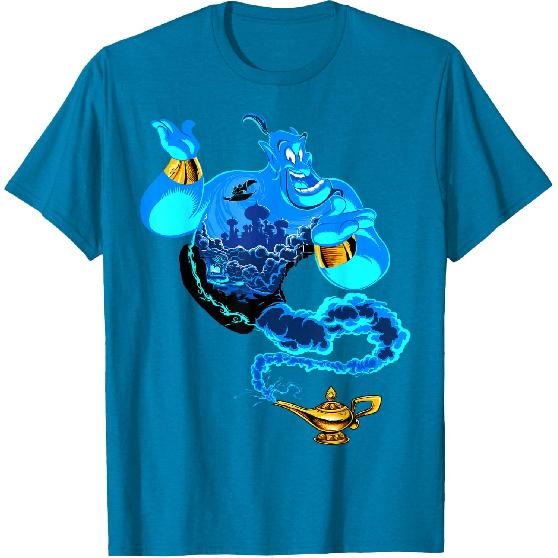 Disney Aladdin Genie Portrait Agrabah Fill T-Shirt Small