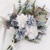 Fake Artificial Flowers Bouquet Silk Floral Arrangements Faux Flowers Plant Wedding Bride Bouquets Tables Centerpieces for Home