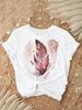 Female Shirt Regular Star Moon Print Short Sleeve Printed T Shirt Clothing Women's T-Shirt Graphic Clothing Top Tee