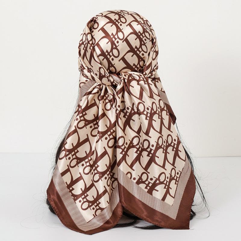 New cashew print silk scarf women's trend versatile shawl satin headscarf 90 square scarf scarf women