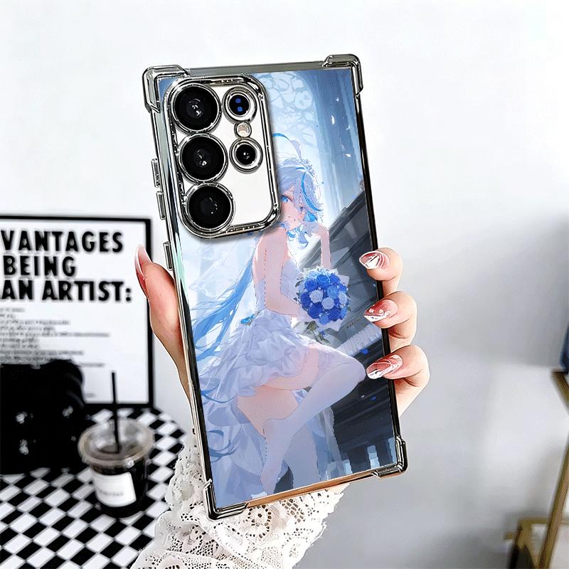 Genshin Impact Furina Weiche Handyhülle Für Samsung Galaxy S26 Ultra S25 Edge S24 FE S23 Plus S22 S21 + S20 Galvanisiert Anti-Fall Fund